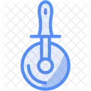 Pizza Cutter Slicing Kitchen Icon