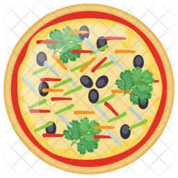 Pizza De Verduras A La Parrilla  Icono