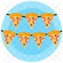 Pizzaparty Pizzadekoration Pizzastucke Symbol