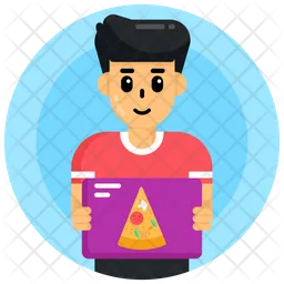 Pizza Delivery Boy  Icon