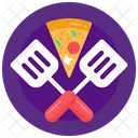 Italienisches Essen Junk Food Pizza Symbol