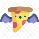 Pizza Halloween Scary Icon