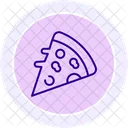 Pizza Color Circle Icon Icon