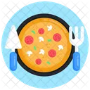 Italienisches Essen Junkfood Pizza Symbol