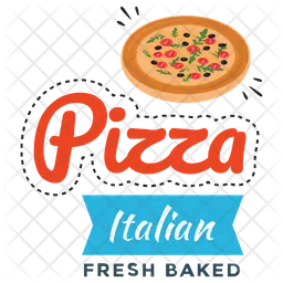 Pizza italiana Logo Icono