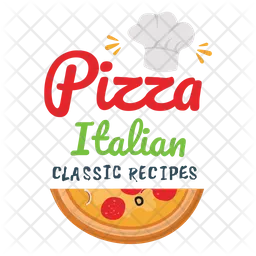 Pizza italiana Logo Icono