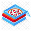 Pizza Liefer Bestellboxen Symbol