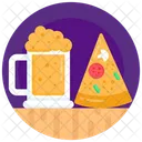 Italienisches Essen Junkfood Pizza Symbol