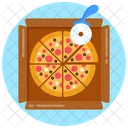 Pizza schneiden  Symbol