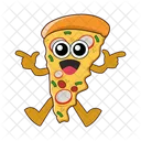 Pizza slice character  Icône