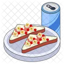 Mozzarella Pepperoni Pizza Icon