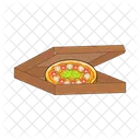 Pizza slice in box  Icône