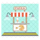 Pizza Stall Cart Restaurant Icon