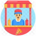 Pizza Kiosk Pizza Stall Pizza Shop Icon