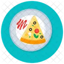 Pizzastuck Italienisches Essen Junkfood Symbol