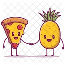 Pizza und Ananas  Symbol