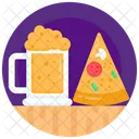 Pizza with Beer  Icon