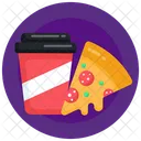 Pizza with Drink  Icon