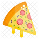 Pizzastuck Italienisches Essen Junkfood Symbol