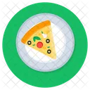 Pizzastuck Italienisches Essen Junkfood Symbol