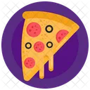 Italienisches Essen Junkfood Pizza Symbol