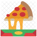 Pizza Stuck Schachtel Symbol