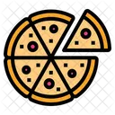 Pizza Fastfood Lieferservice Mahlzeit Street Food Truck Symbol