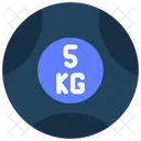 Placa de barra de 5 kg.  Icono