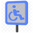 Placa de sinalização de deficiência  Ícone