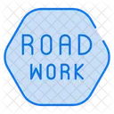 Sinal de trabalho na estrada  Ícone