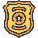 Placa De Policia Escudo Policia Icono