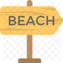 Placa de praia  Ícone