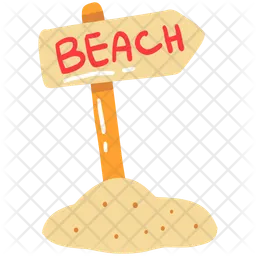 Placa de praia  Ícone