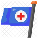 Bandeira Cruz Vermelha Medico Ícone