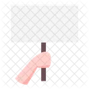 Placard Board Holding Hand  アイコン