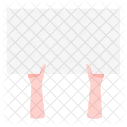 Placard Holding Hand  Icon
