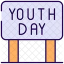 Placard Support Youth Day Icon