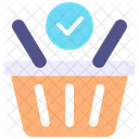 Flat Shopping Basket Icon