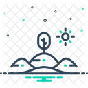 Plains Grassland Flatland Icon