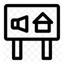 Plakatwand Haus Immobilien Symbol