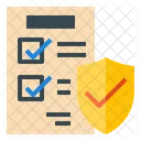 Plan Checklist Insurance Protection Protect Coverage Icon