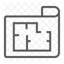 Maison Plan Plan Icône