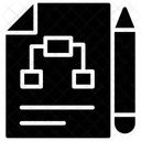 Diagrama De Flujo Plan De Proyecto Escritura Icono