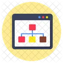 Plan Du Site Web Organigramme Diagramme De Flux Icon