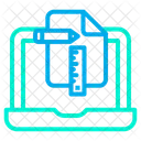 Ordinateur Portable Plan De Conception Conception Icône