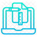 Ordinateur Portable Plan De Conception Conception Icône