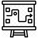 Plan Strategique Ligne Icone Icône