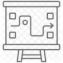 Plan Strategique Thinline Icon Icône