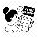 Planificar Suenos Programar Realizar Tareas Icon
