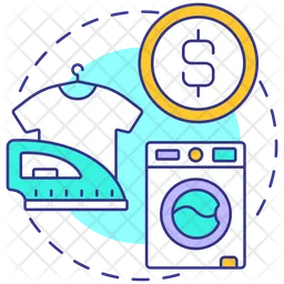 Plan to do laundry on road  Icon